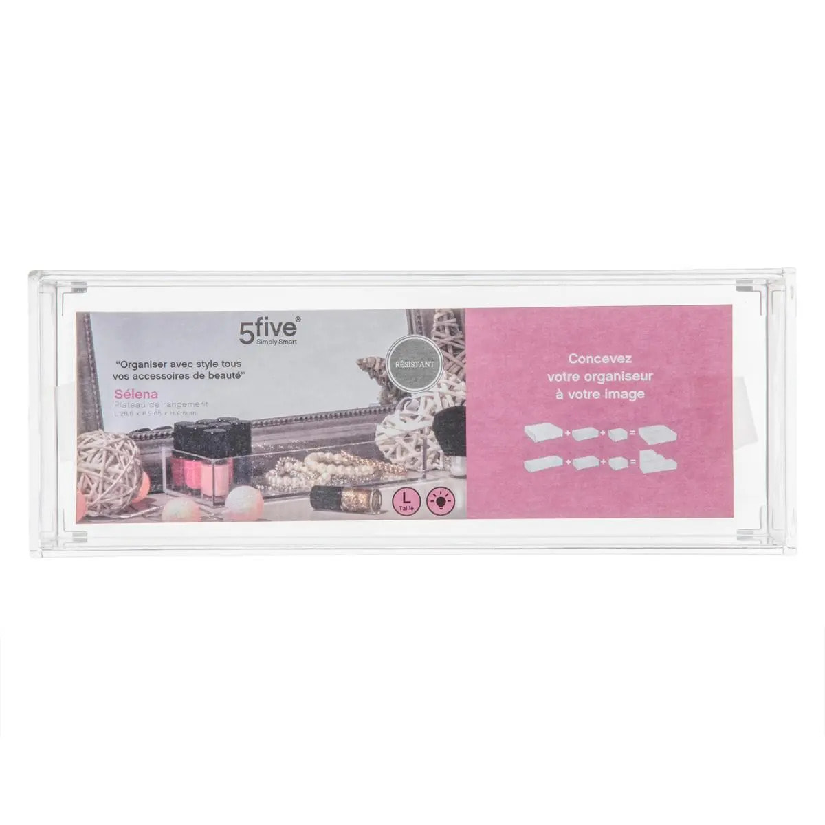 Organiseur "Selena" 25,6x9,6cm transparent