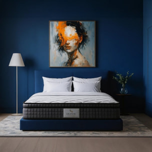 Matelas Azur | Mémoire de forme et ressorts ensachés | 29 cm | Facilite la circulation sanguine