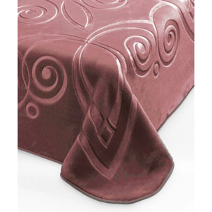 Coperta Plaid Rosa Opale in tinta unita con morbido pile di poliestere