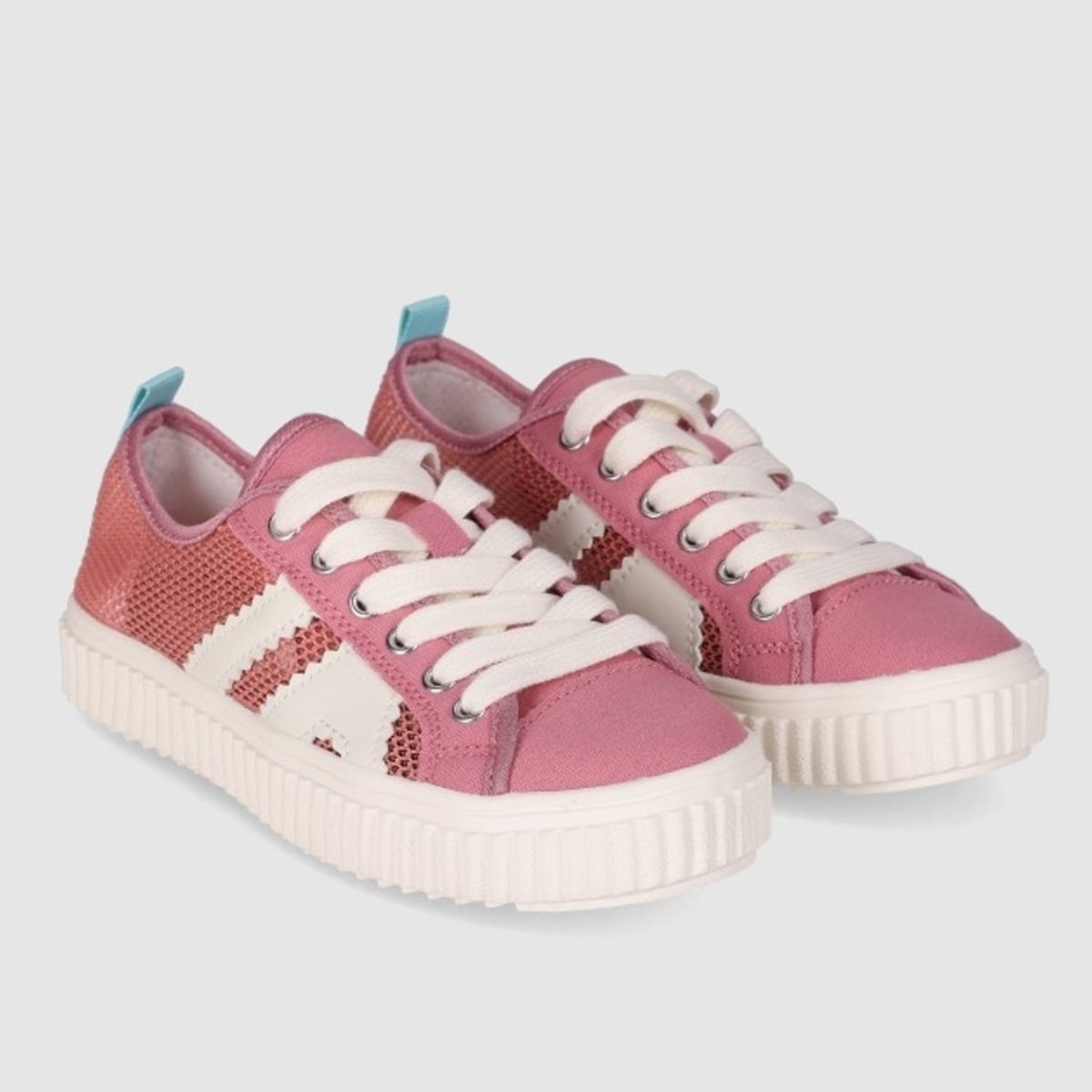 Deportivos de Tejido - Rosa - Tacón: Bajo