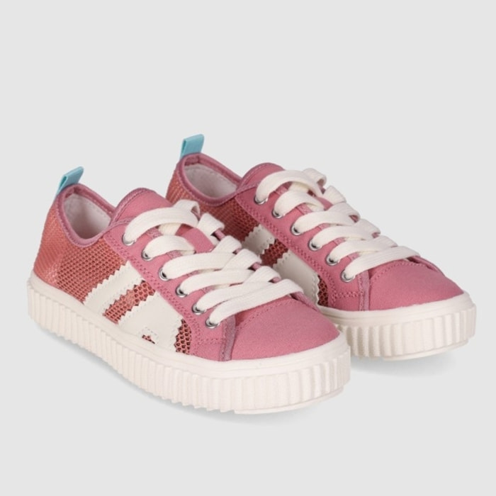 Deportivos de Tejido - Rosa - Tacón: Bajo