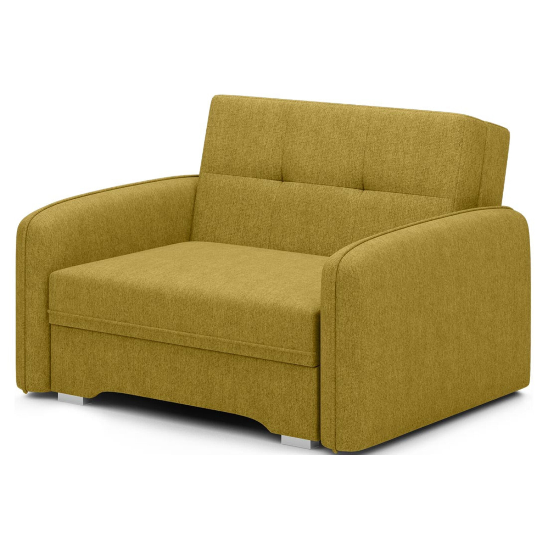 Michelle - fauteuil convertible avec coffre en velours - Jaune
