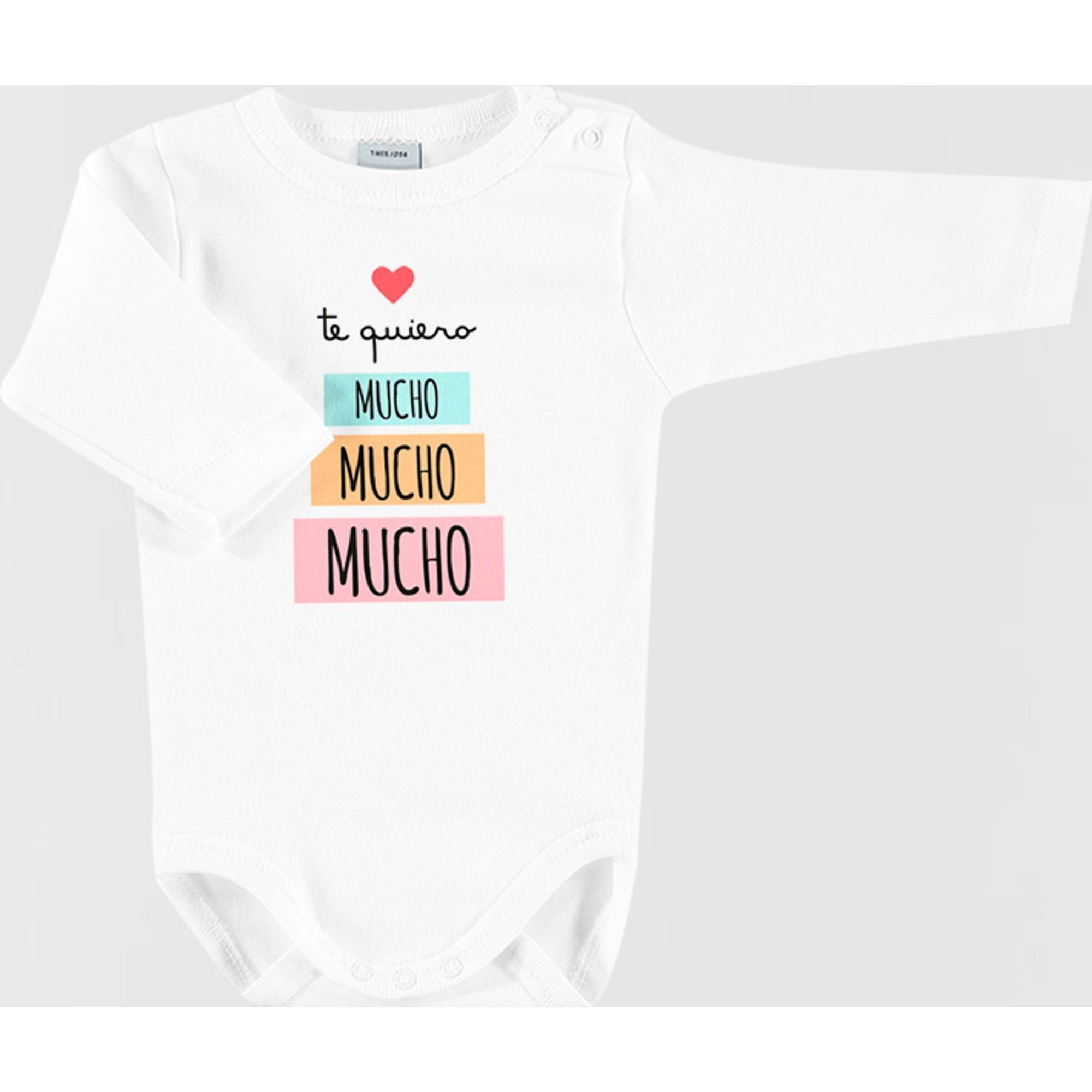 Body bebé manga larga personalizado frases
