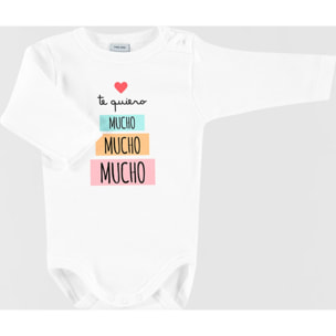 Body bebé manga larga personalizado frases