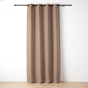 Rideau uni texturé  - Effet bouclé - Beige Chamois