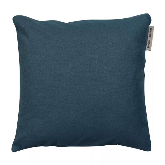 Housse de coussin pur coton 210 g/m² uni gris Confettis ardoise