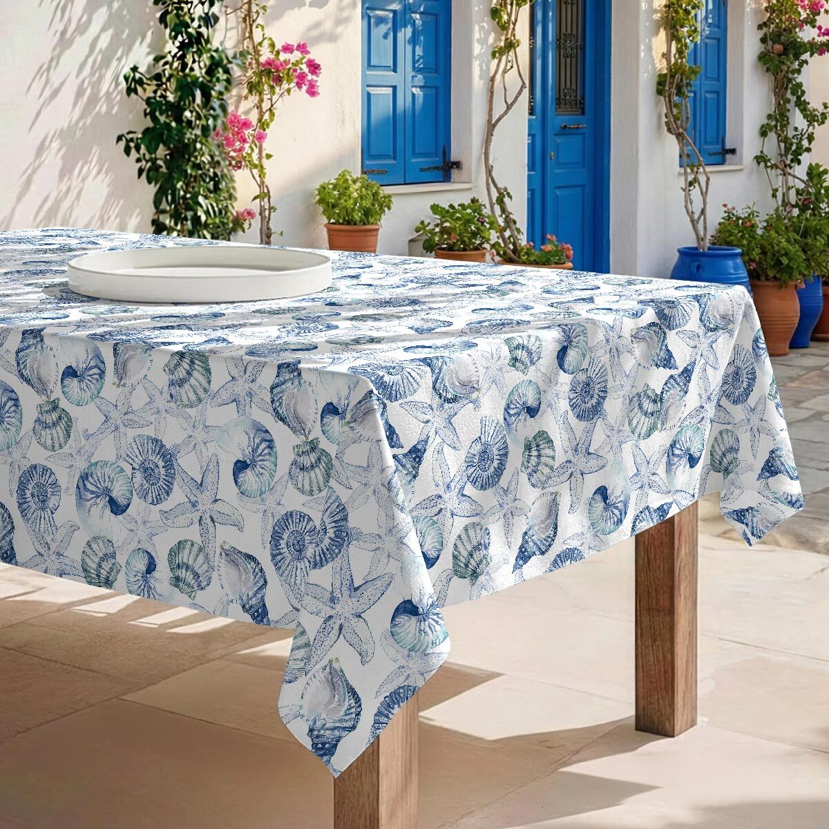 Mantel antimanchas Shell - 100% algodón -