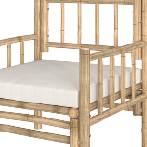 Fauteuil de jardin en bambou naturel - Vadella