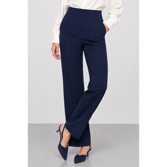 Kocca - Pantaloni da donna a vita alta con tasche e taglio dritto Donna