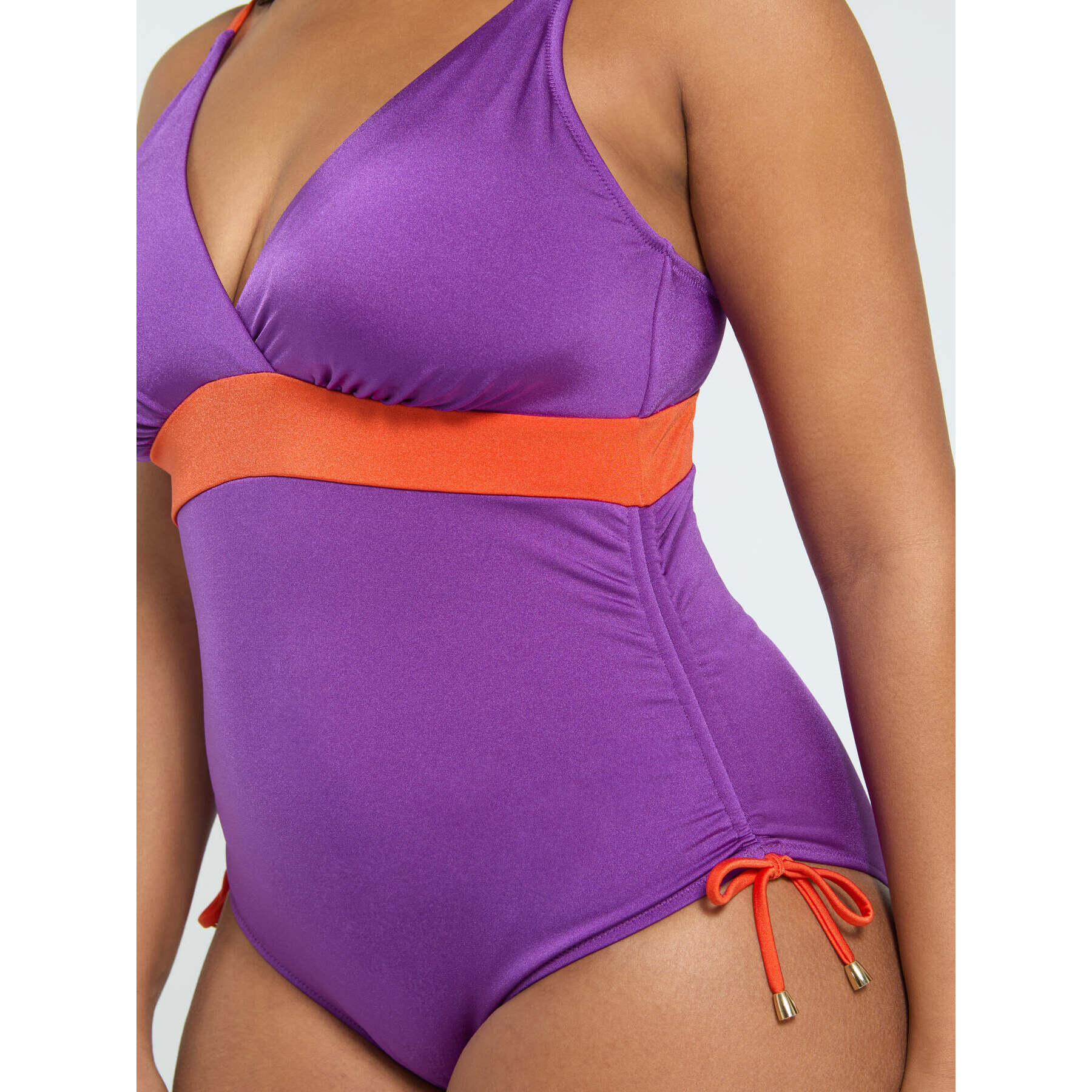 Fiorella Rubino - Bañador entero color block - Violeta