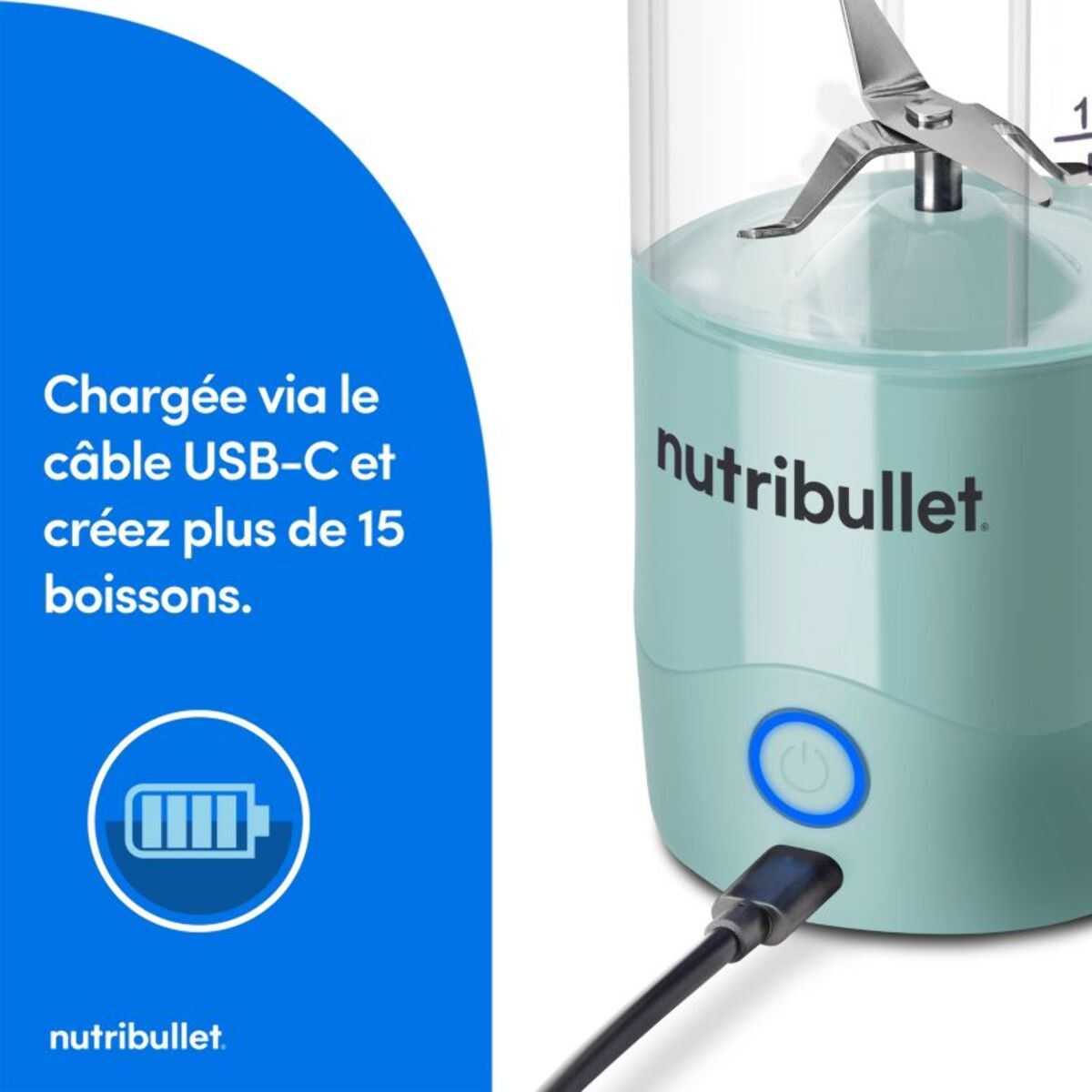 Blender NUTRIBULLET portable NBP003LBL vert sauge