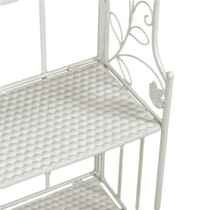 Scaffale Milena Vacchetti in metallo 3 piani bianco cm59x29h118