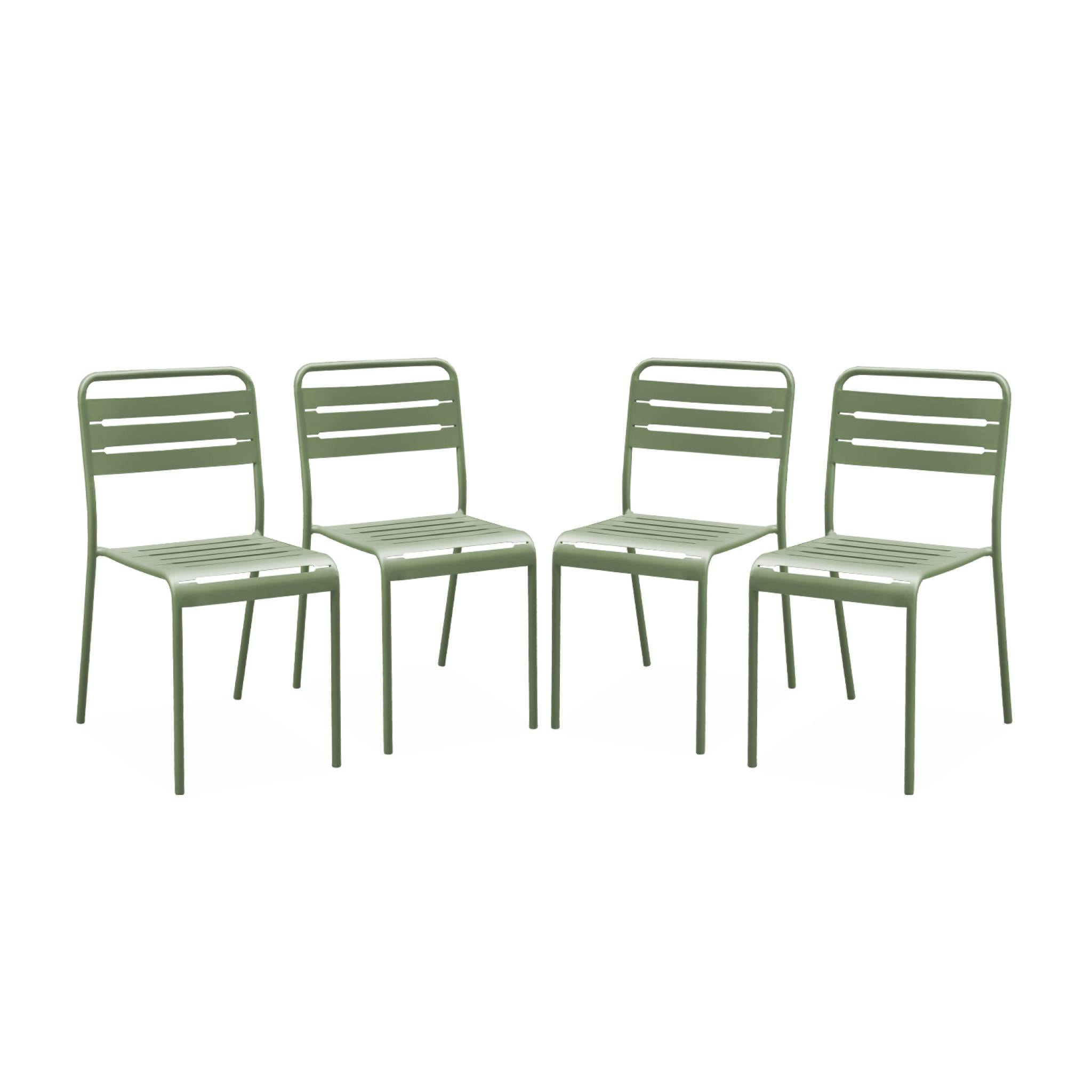 Chaise de jardin acier (lot de 4) AMÉLIA