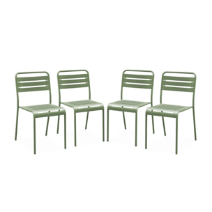 Chaise de jardin acier (lot de 4) AMÉLIA