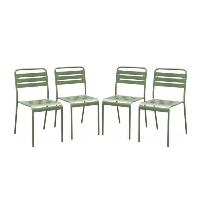 Chaise de jardin acier (lot de 4) AMÉLIA