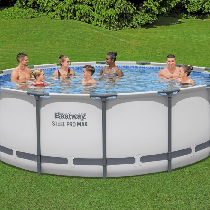 Bestway Piscine hors sol - Ronde - Steel Pro Max - 427 x 122 cm - Sans accessoires