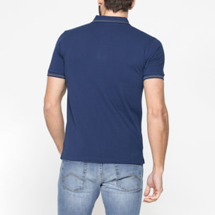 POLO IN PIQUET DI COTONE CON TIPPING A CONTRASTO