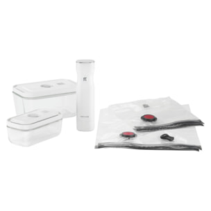 Kit de démarrage sous vide, Verre / S/M, 7-pcs, Blanc