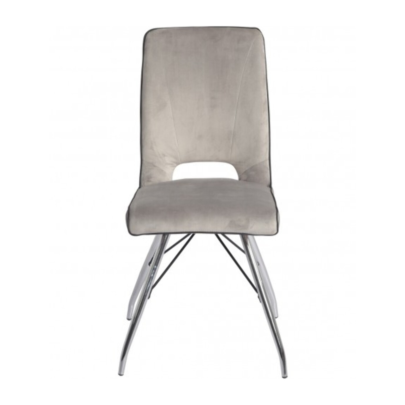 Chaise en velours avec piètement en acier - VELVET