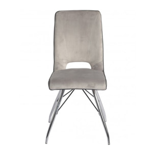 Chaise en velours avec piètement en acier - VELVET