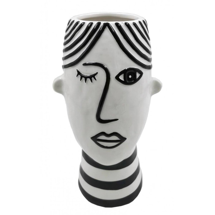 Vaso elegante, Porcellana, Colore Bianco, Misure: 13 x 26 x 11 cm