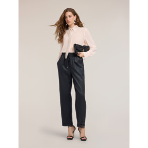 Motivi - Joggers in lyocell laminato - Nero