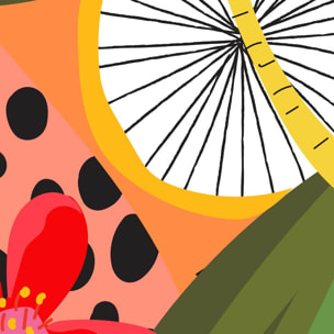 Tableau Flower Market fleurs graphiques modernes Toile imprimée