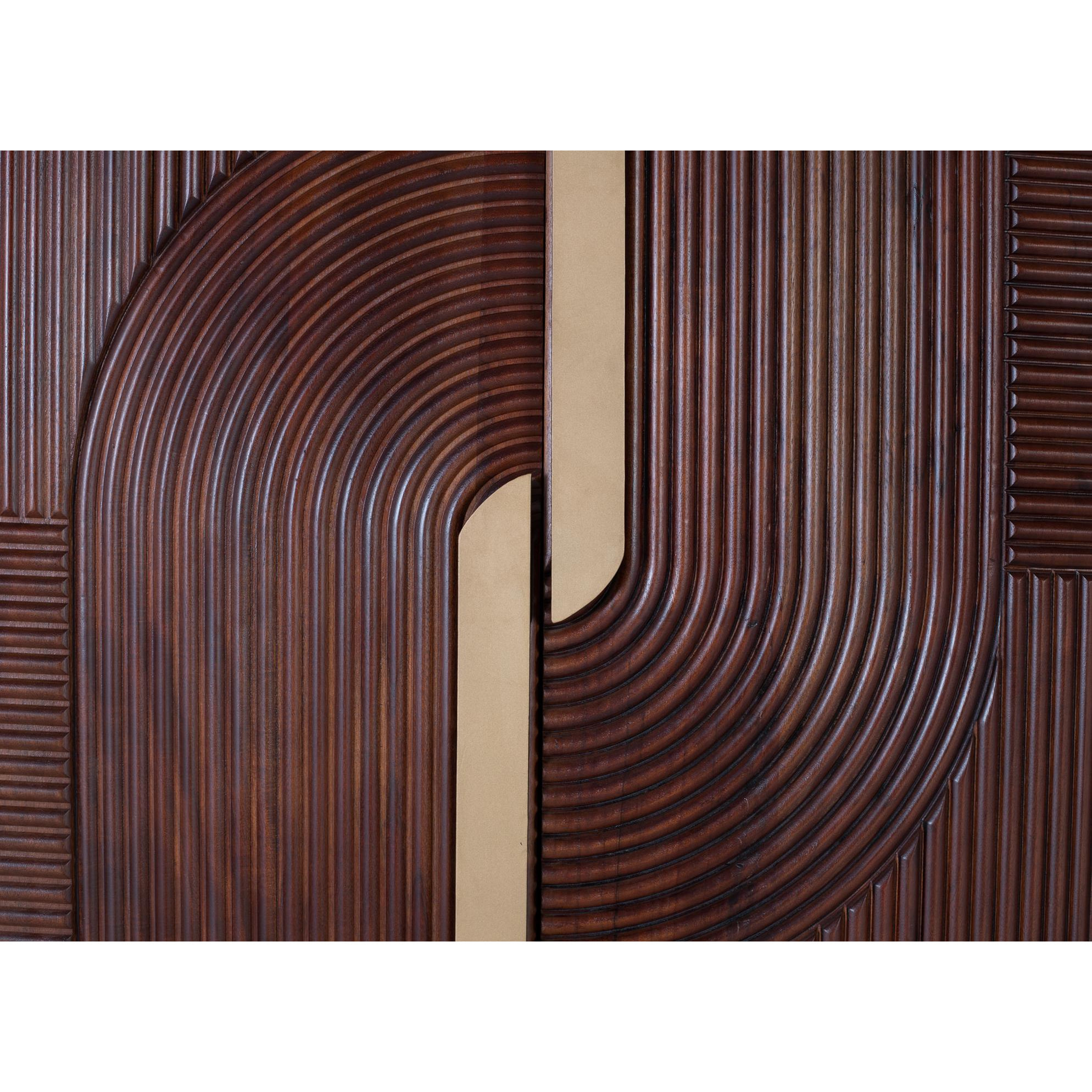 Muebles Bar de Madera de Mango 91 Cm Estilo Rústico Moderno
