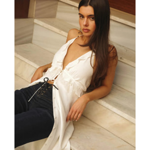 Vestido de tirantes multiposición de mujer