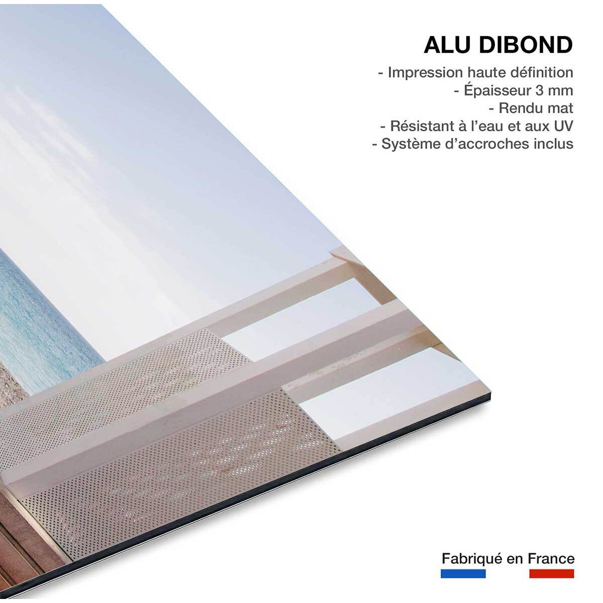 Tableau paysage fenêtre sur la mer  Tableau alu Dibond