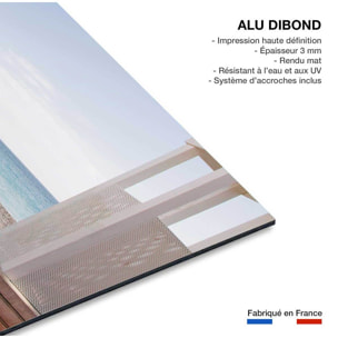 Tableau paysage fenêtre sur la mer  Tableau alu Dibond