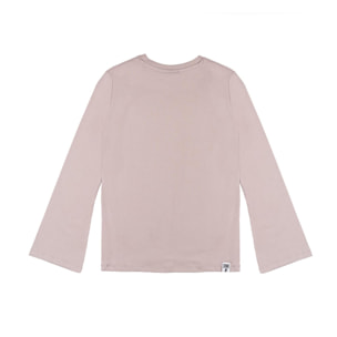 Camiseta niña Leone 1947 Apparel manga larga logo pequeño lavanda