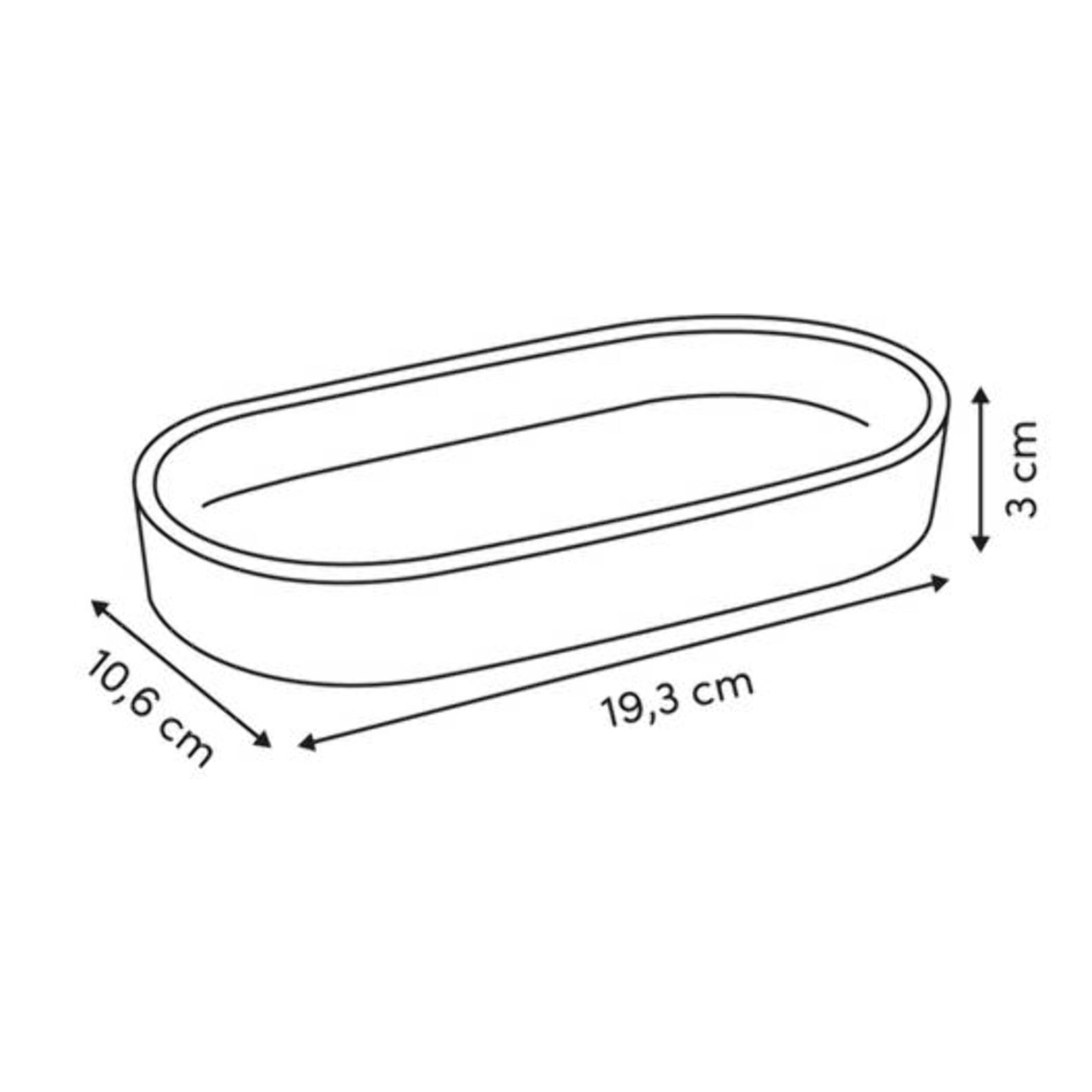 Plateau Colorama ovale 11x19,3cm vert