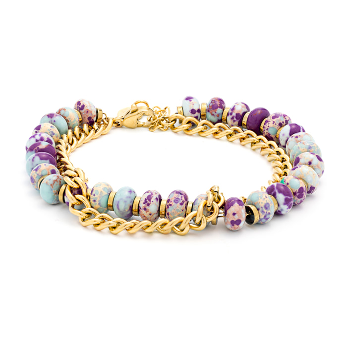 Pulsera acabada en oro amarillo de 18k