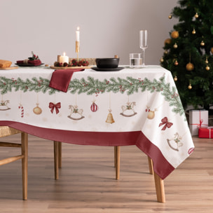 Nappe de Noël en coton155x300 cm