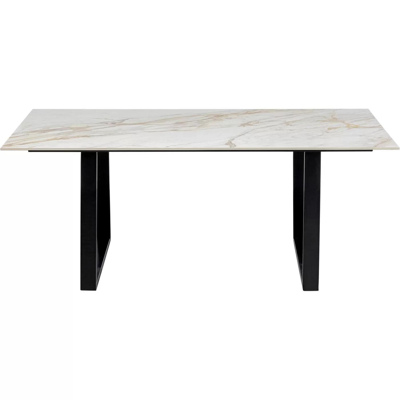 Table Eternity blanche et noire 180x90cm Kare Design