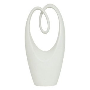 Déco à poser Davy H.44cm résine blanc