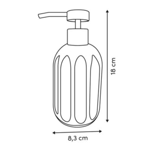 Distributeur de savon Colorama en céramique 450ml blanc