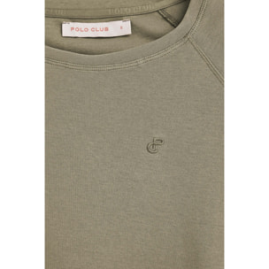 Camiseta verde Hesperia con monograma bordado