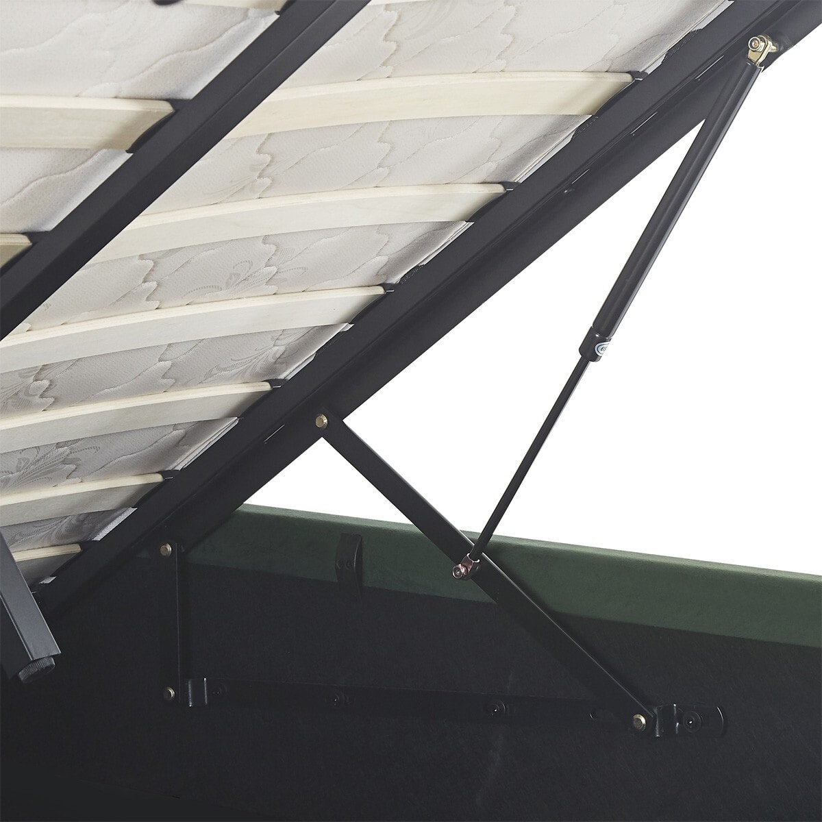 Lit coffre avec tête de lit en velours - AVA