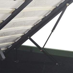 Lit coffre avec tête de lit en velours - AVA