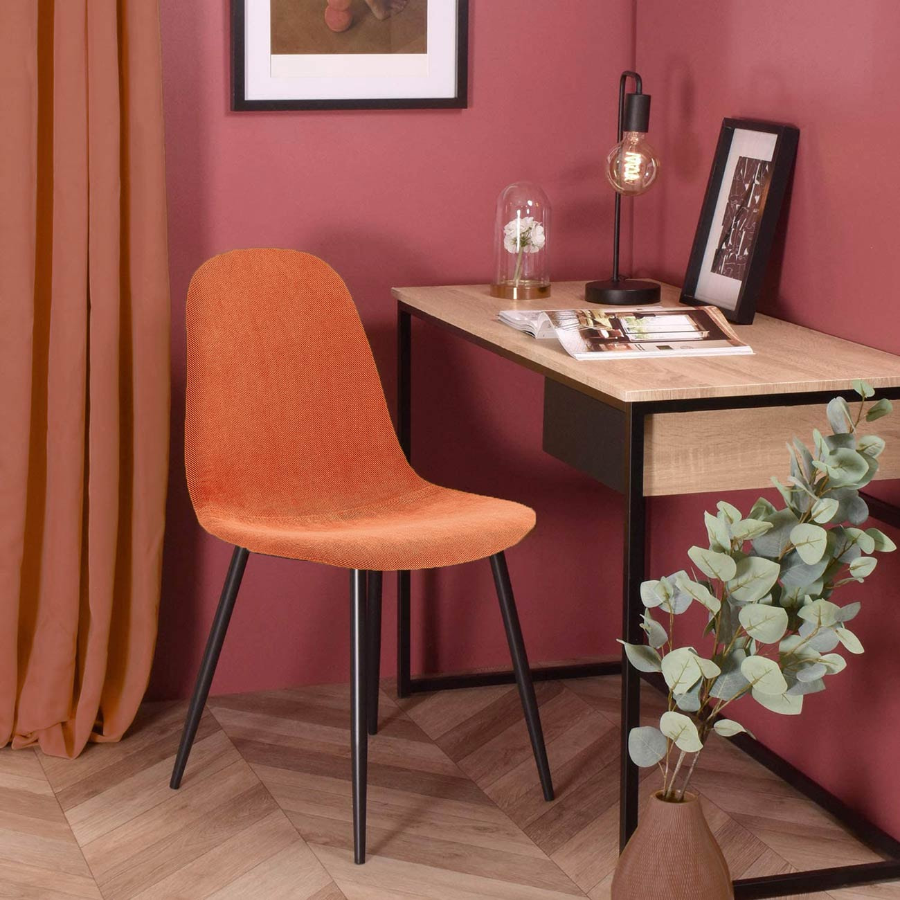 Sedie design da salotto imbottite Orange. Set da 4