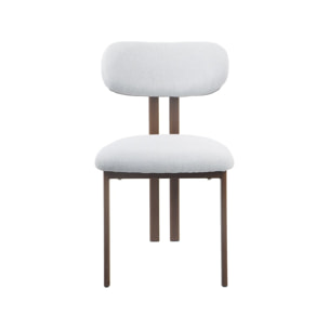 Lot de 2 chaises de salle à manger imitation bois "Veralia" - Gris clair