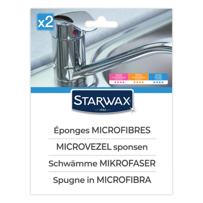 Pack de 12 - Starwax - Eponges Microfibre X2