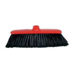 Balai droit noir et rouge en PVC MSV