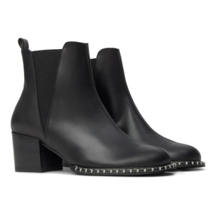 Botín de tacón Neandra en napa con cierre elástico