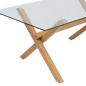 Table à manger "Jorel" marron 180x90x74,5cm