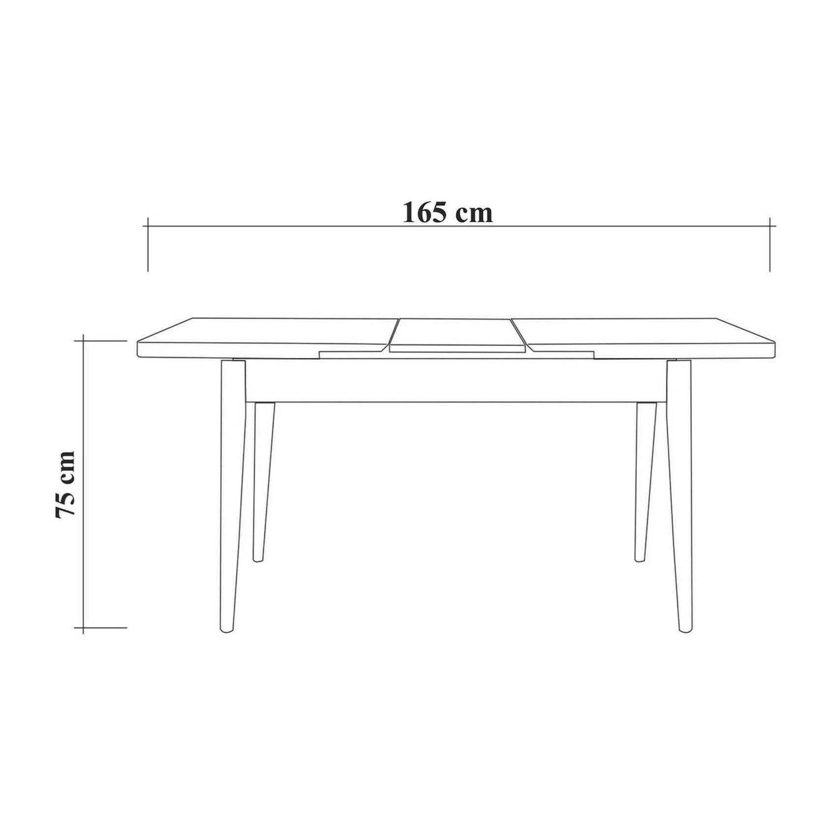 Tavolo allungabile Dgabriel, Consolle con allunghe, Tavolo da pranzo multiuso, Ripiano estensibile da cucina, 130x80h77 cm, Noce