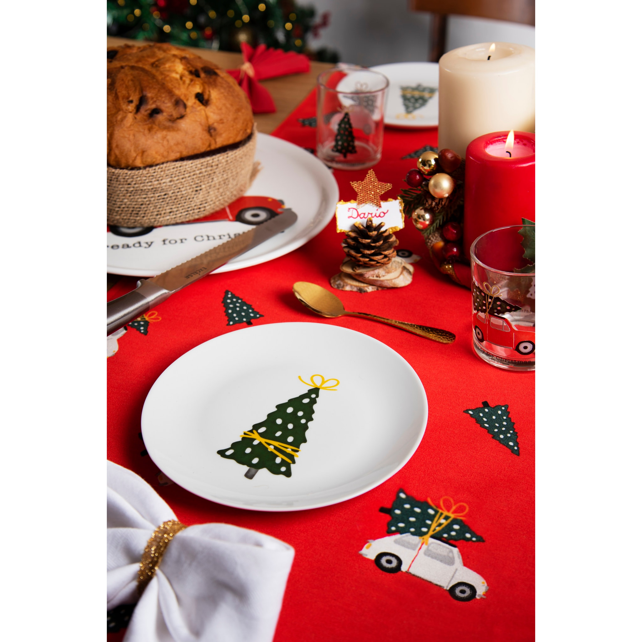 Service 18 assiettes Excelsa Ready For Christmas, porcelaine, multicolore