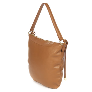 FIRENZE ARTEGIANI Borsa a Spalla da Donna Acquacanina. Vera Pelle Dollaro Made in Italy 33x4,5x35 Cm. Colore: pelle